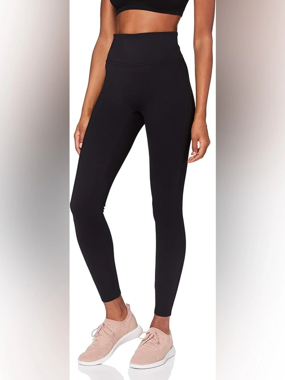 Spanx Black Ponte Ankle Leggings Small Petite High Rise Pull-On Pants